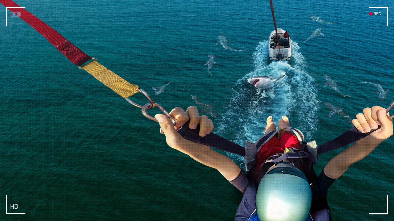 Caught! Sharks Strike Back backdrop