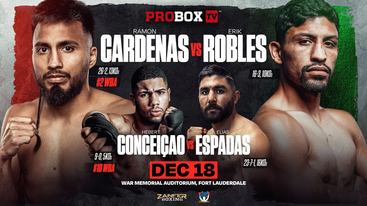 Ramon Cardenas vs. Erik Robles backdrop