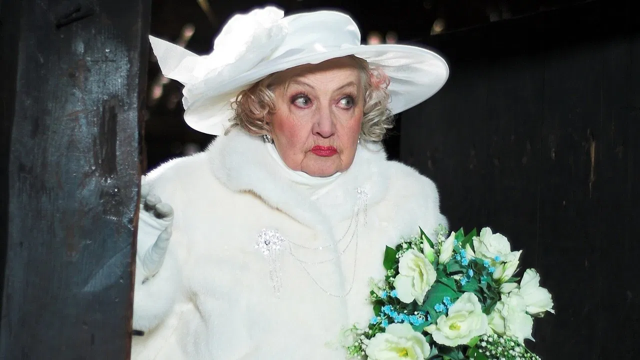 Visit of an Old Lady backdrop