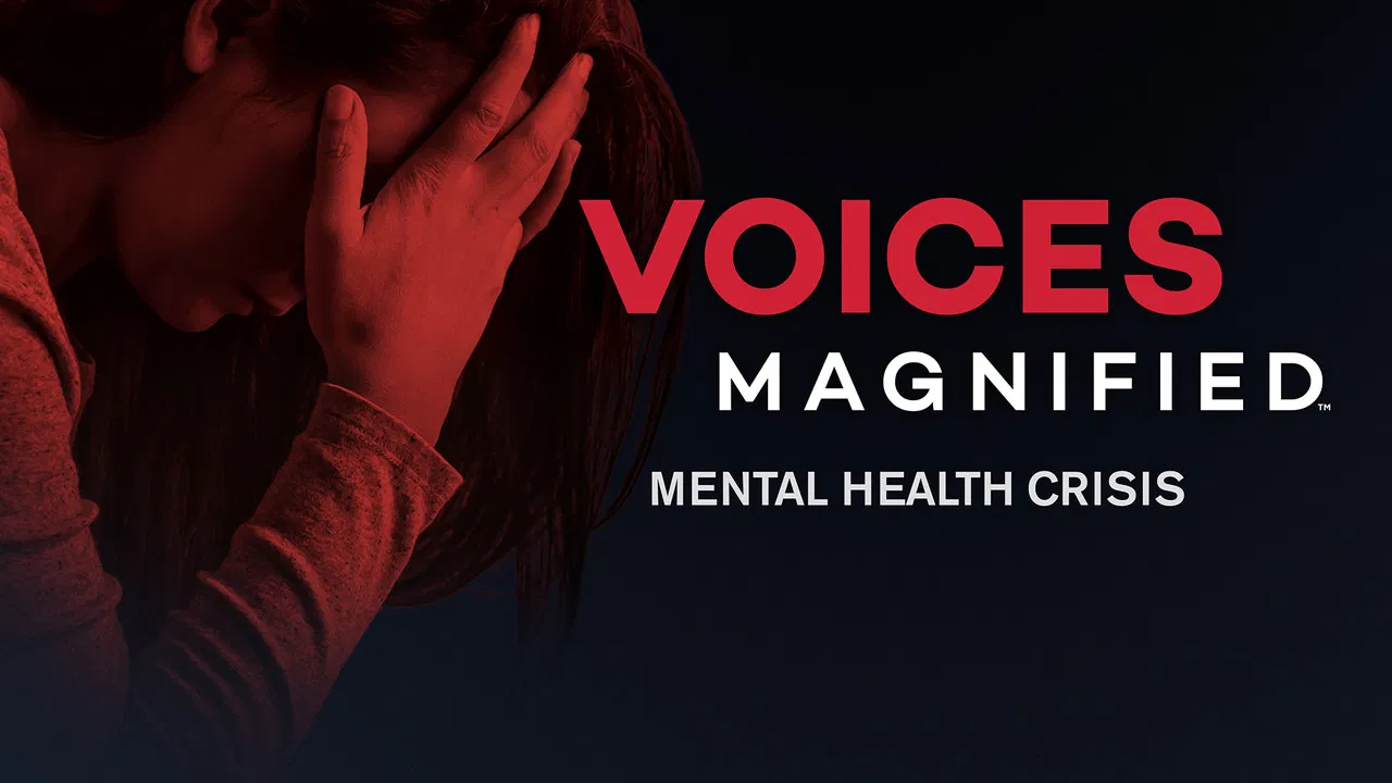 Voices Magnified: Mental Health Crisis backdrop