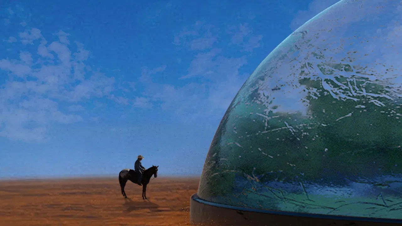 Blue Skies on Mars backdrop