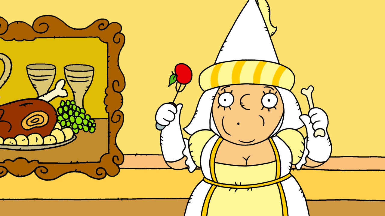 Bílá paní na hlídání backdrop