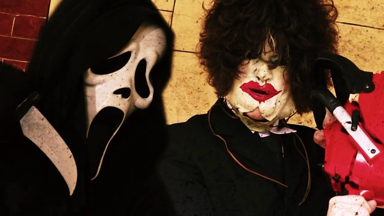 GHOSTFACE vs LEATHERFACE backdrop