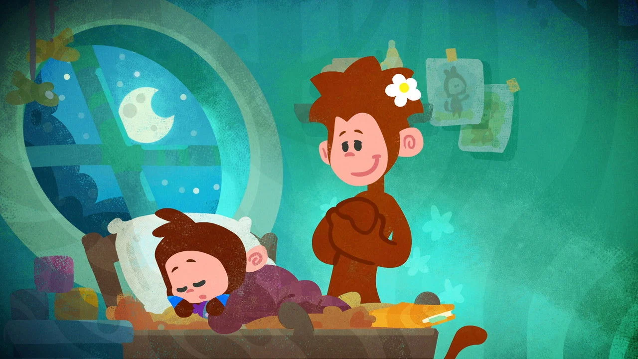 Tee and Mo Song Time backdrop