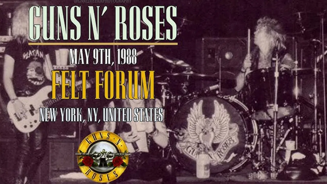 Guns N’ Roses at the Felt Forum NY backdrop
