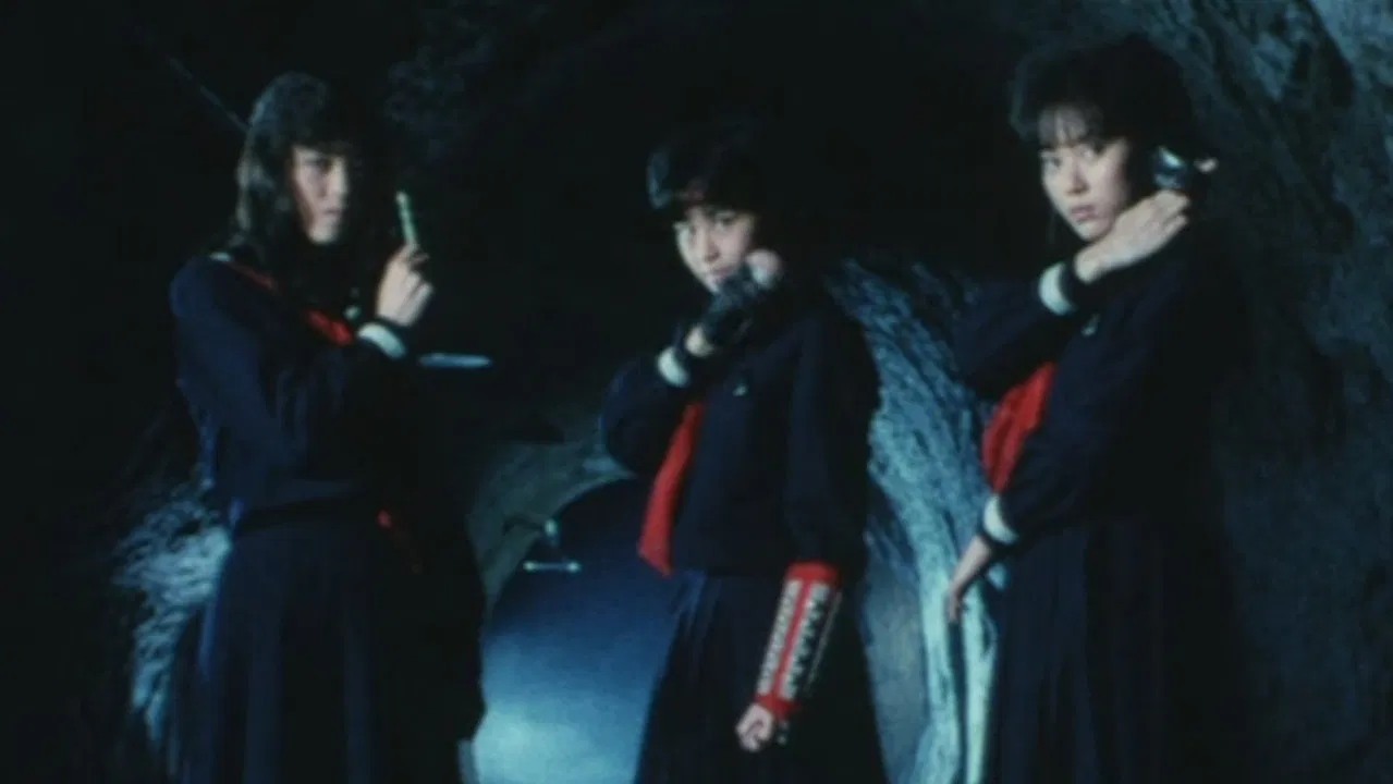 Sukeban Deka III: The Three Sisters' Most Dangerous Journey, Eight Deadly Traps backdrop