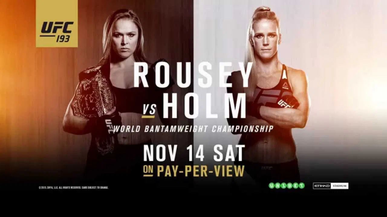 UFC 193: Rousey vs. Holm backdrop