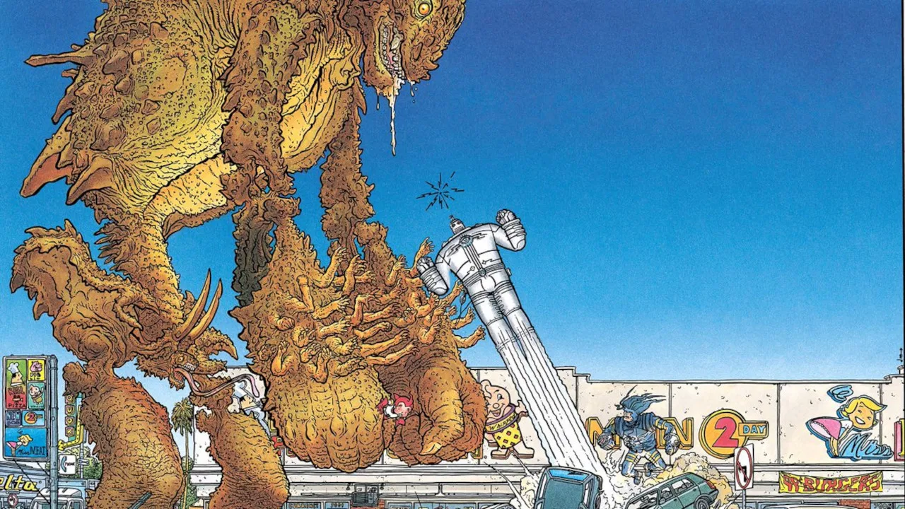 The Big Guy and Rusty the Boy Robot backdrop