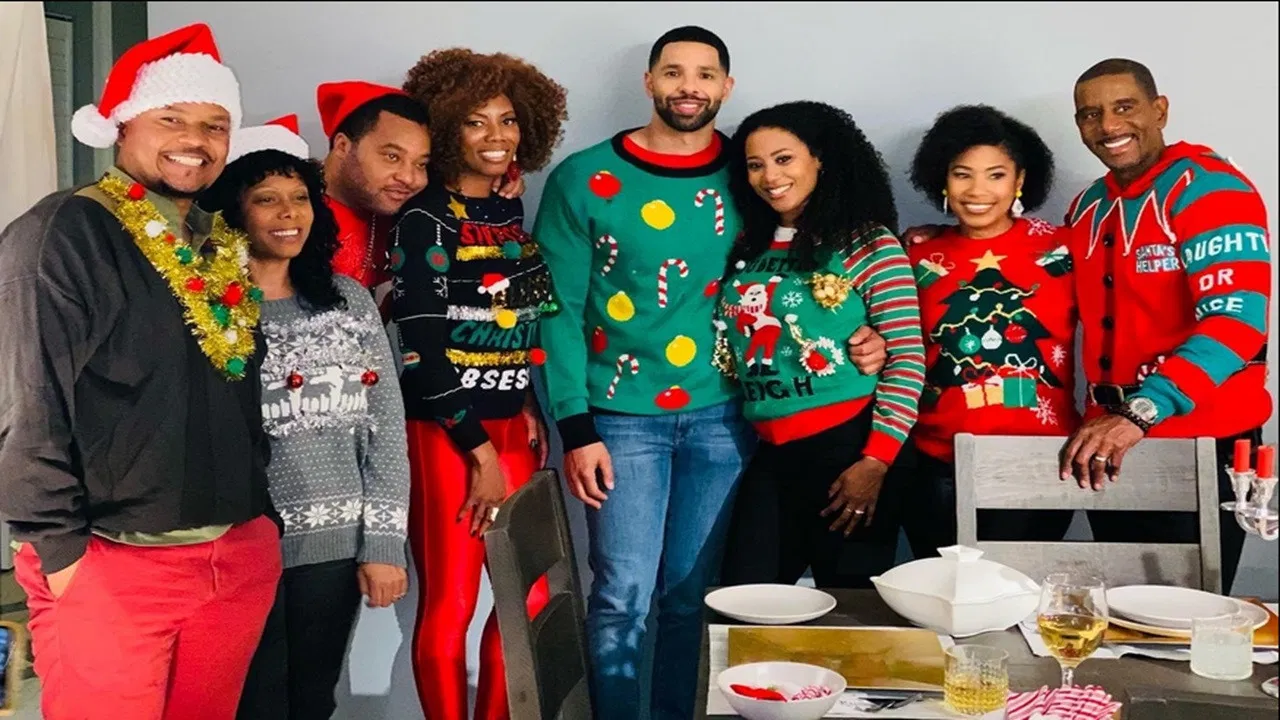 Our Christmas Love Story backdrop