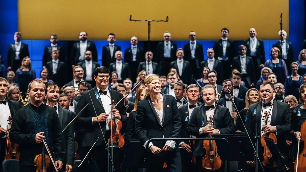 Ukraine's Musical Freedom Fighters with Clive Myrie backdrop