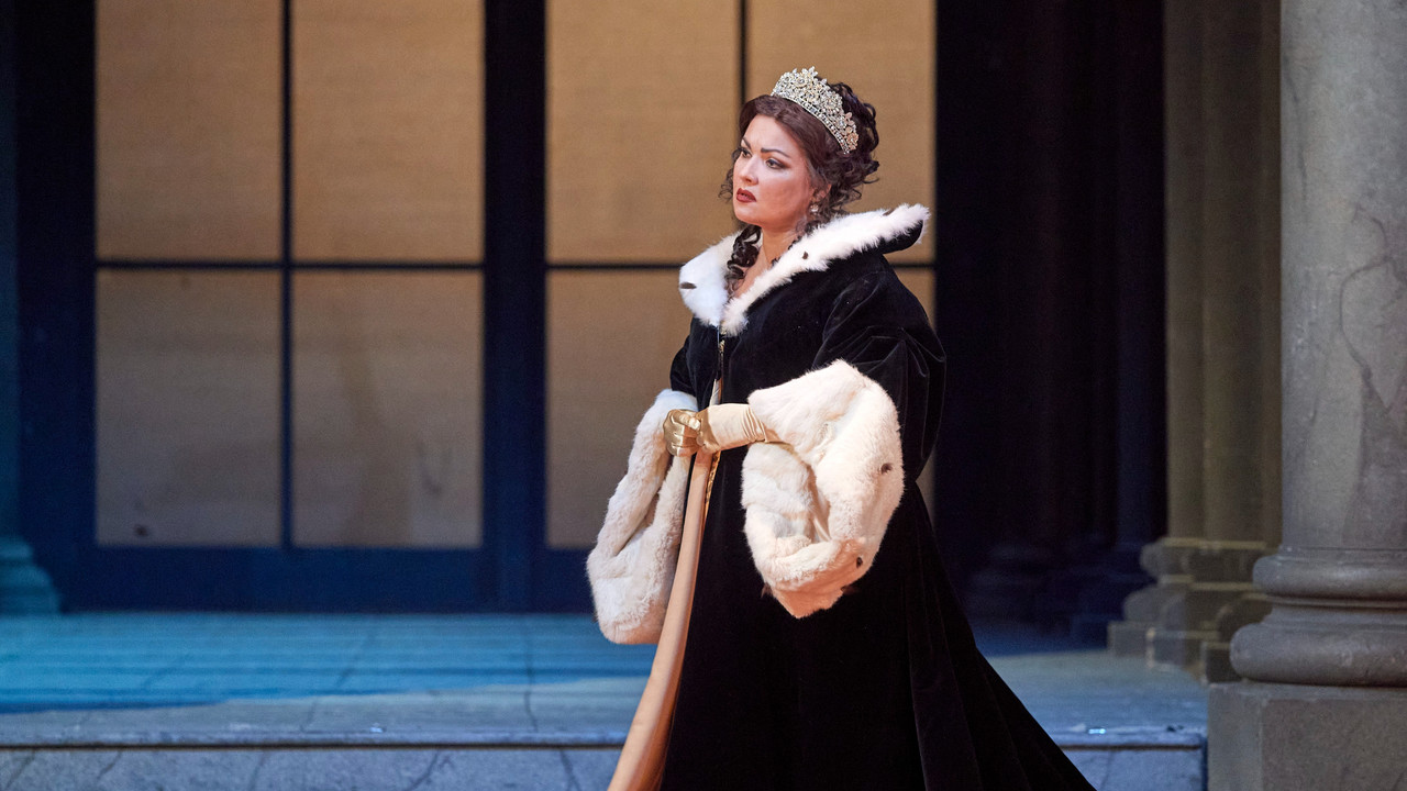 Puccini's Tosca with Anna Netrebko backdrop