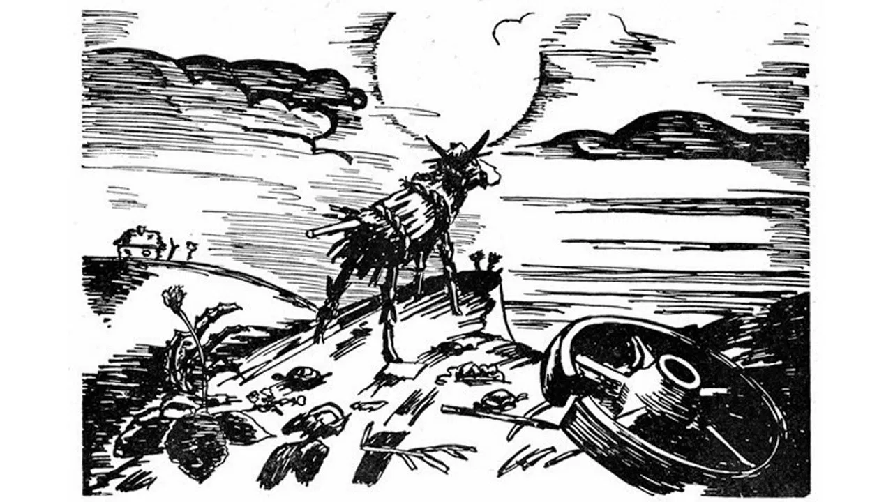 A Tale of Little Straw Bull backdrop