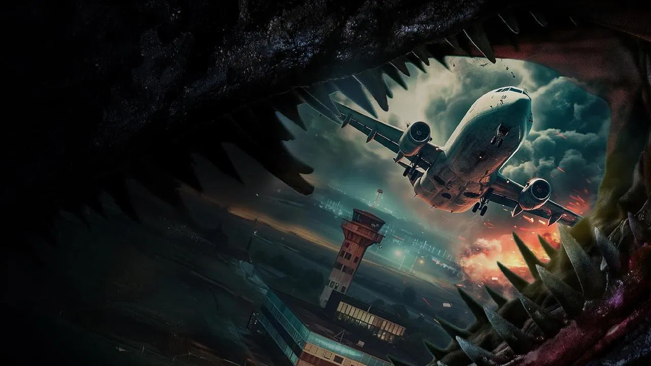 Monster on a Plane backdrop