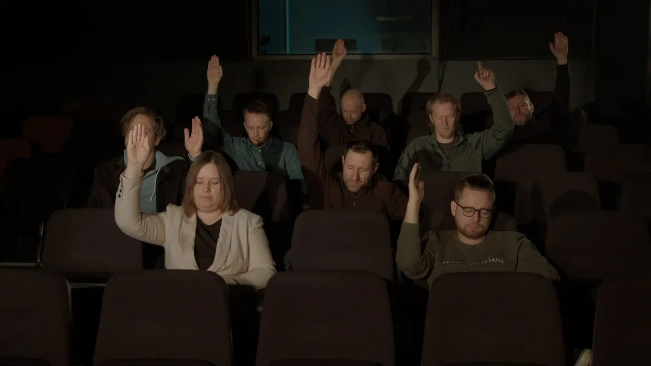 A Sea of Hands backdrop