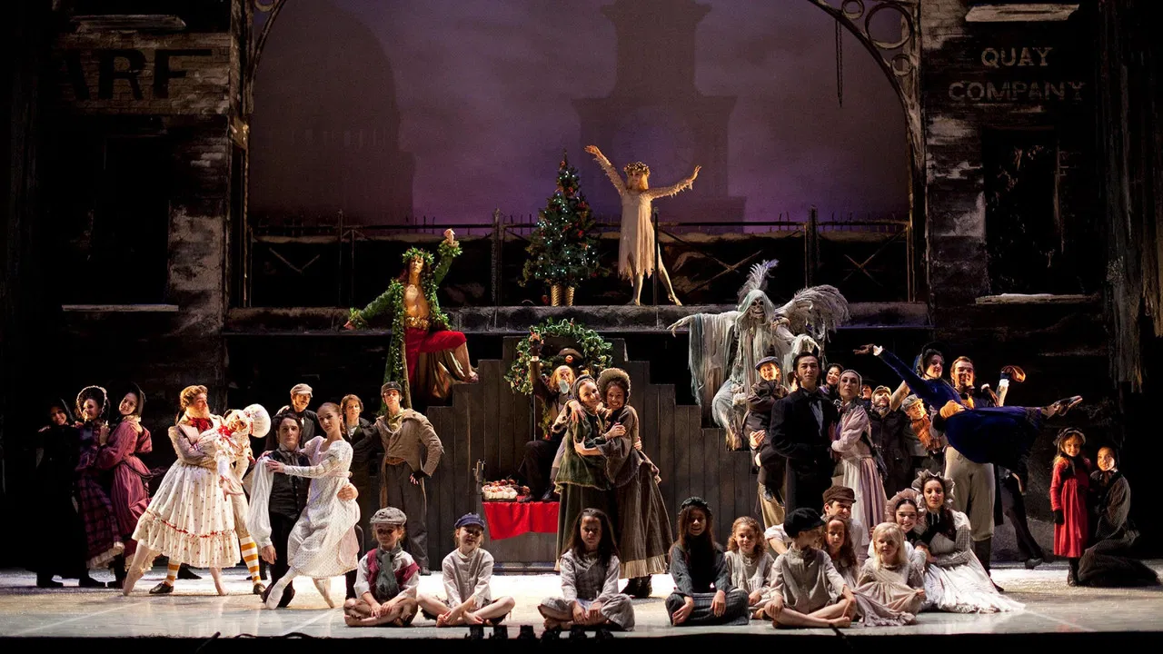 Northern Ballet's A Christmas Carol backdrop