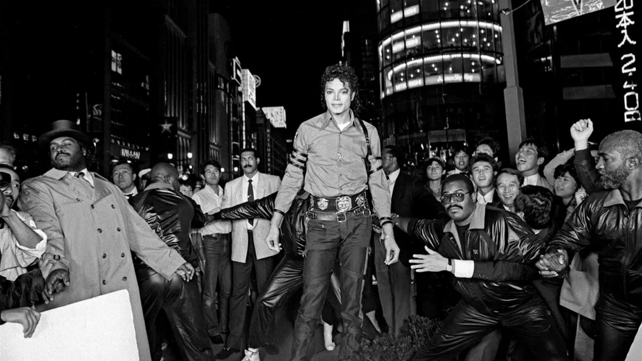 BBC Behind The Beat Special, Michael Jackson: The Magic Continues on Tour backdrop