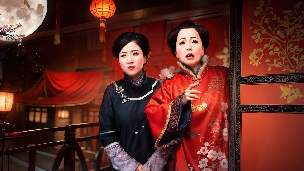 Happy Mother-in-Law, Pretty Daughter-in-Law backdrop