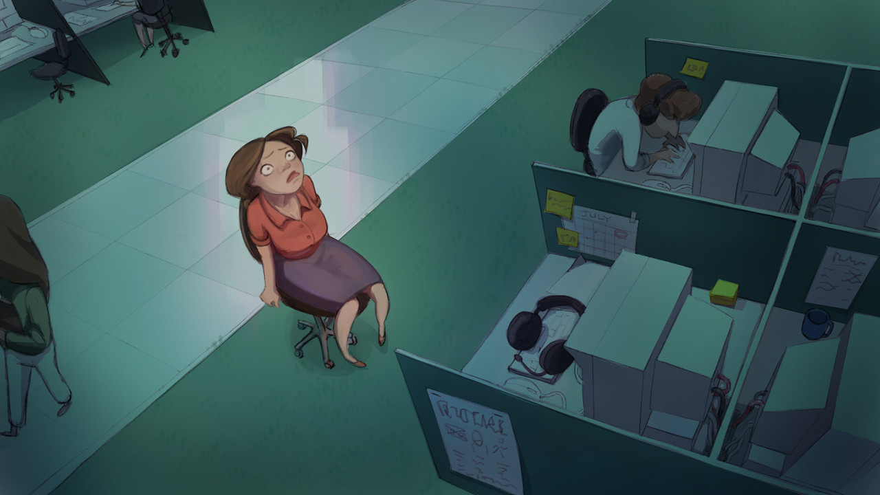 Hiccups, Please Hold backdrop