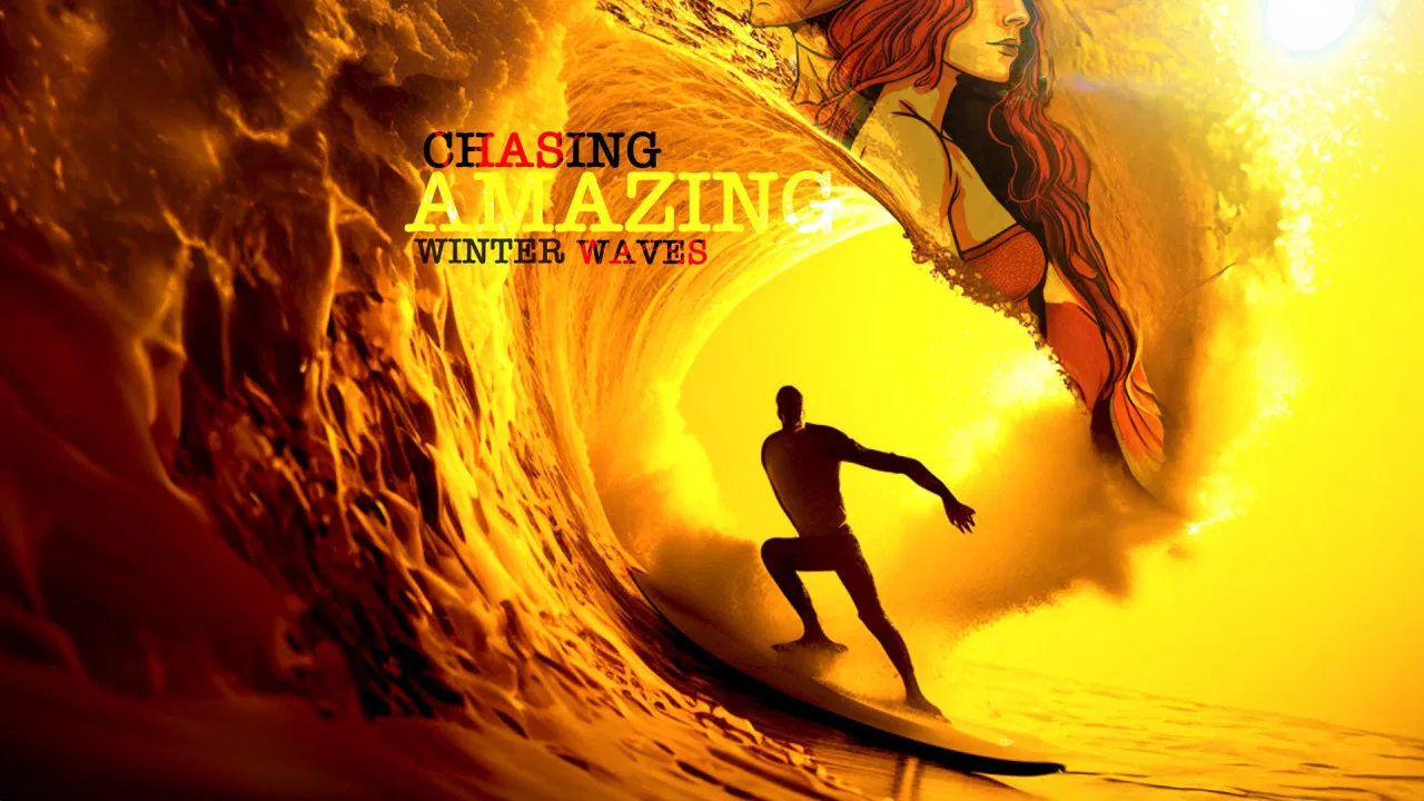Chasing Amazing Winter Waves backdrop