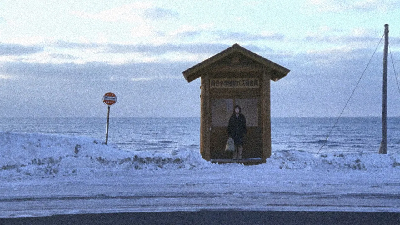 Man Walking on Snow backdrop