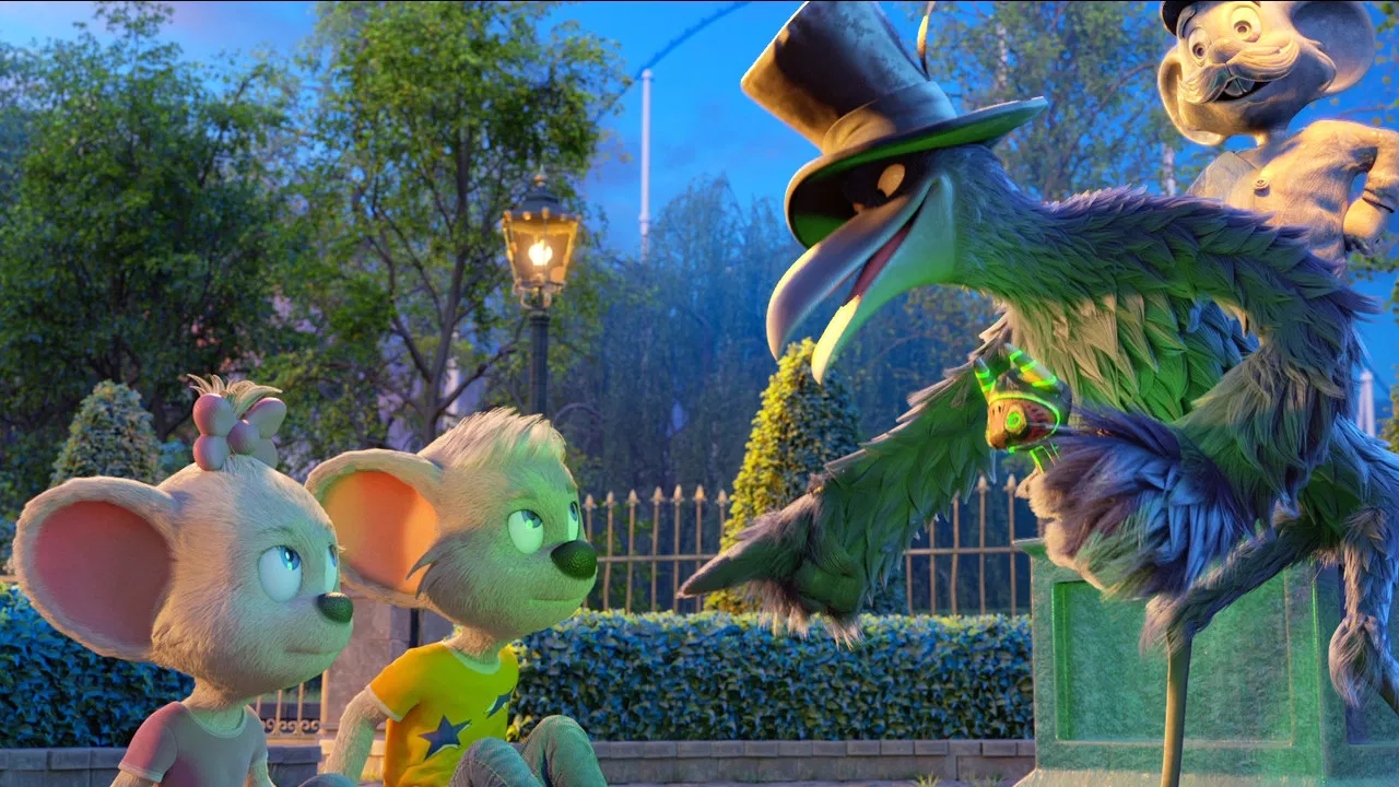 Nachts im Park 4D backdrop