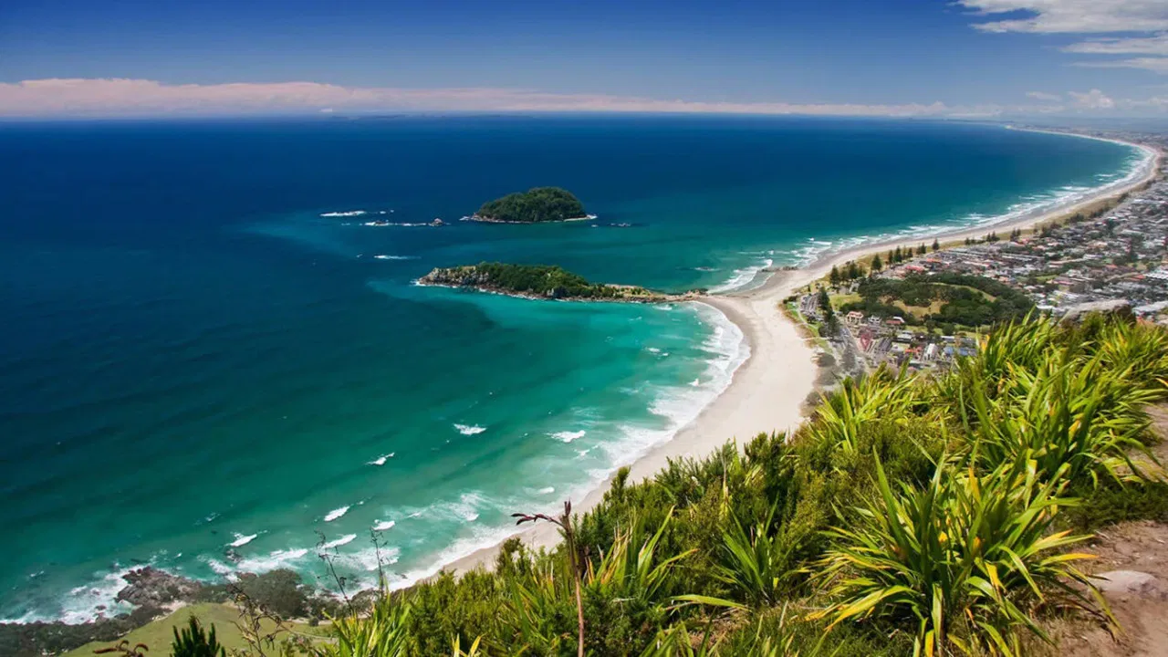 Nouvelle-Zélande, l'ile du nord, l'île fumante backdrop