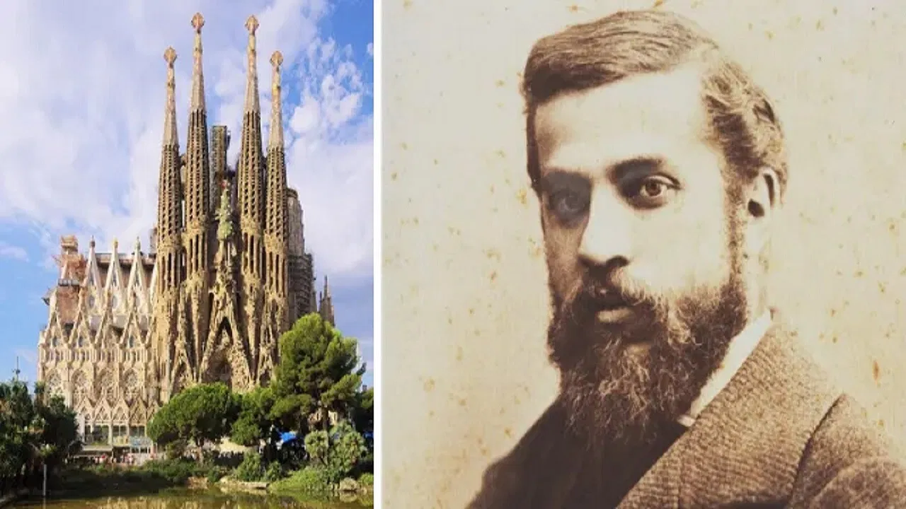 Antonio Gaudi, portrait d'artiste backdrop