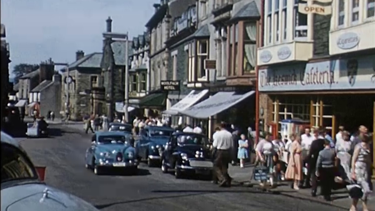 Car Tourist in Great Britain backdrop
