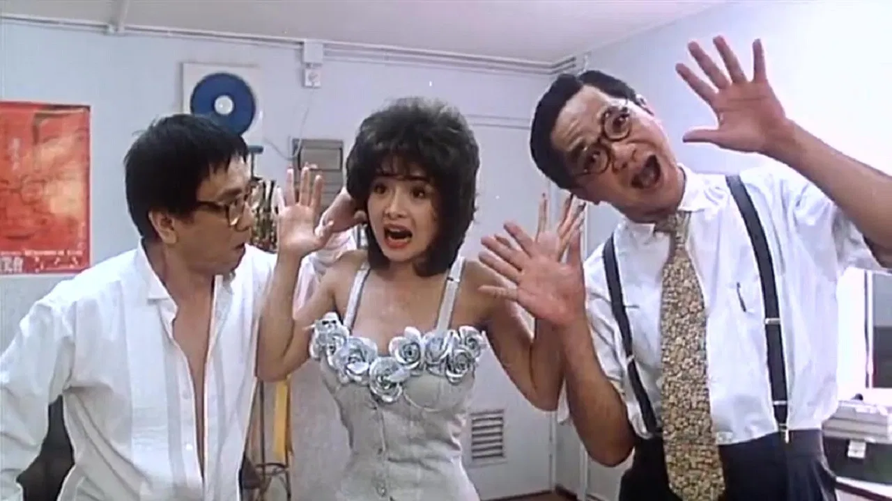 Stooges in Hong Kong backdrop