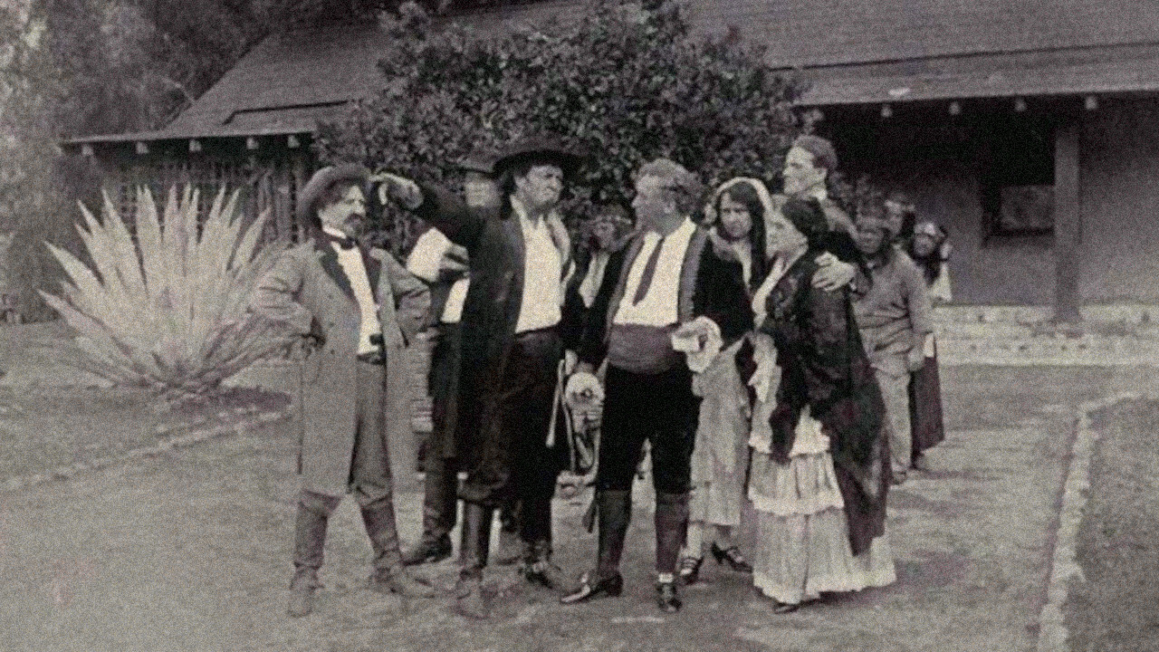 In Old California When the Gringos Came backdrop