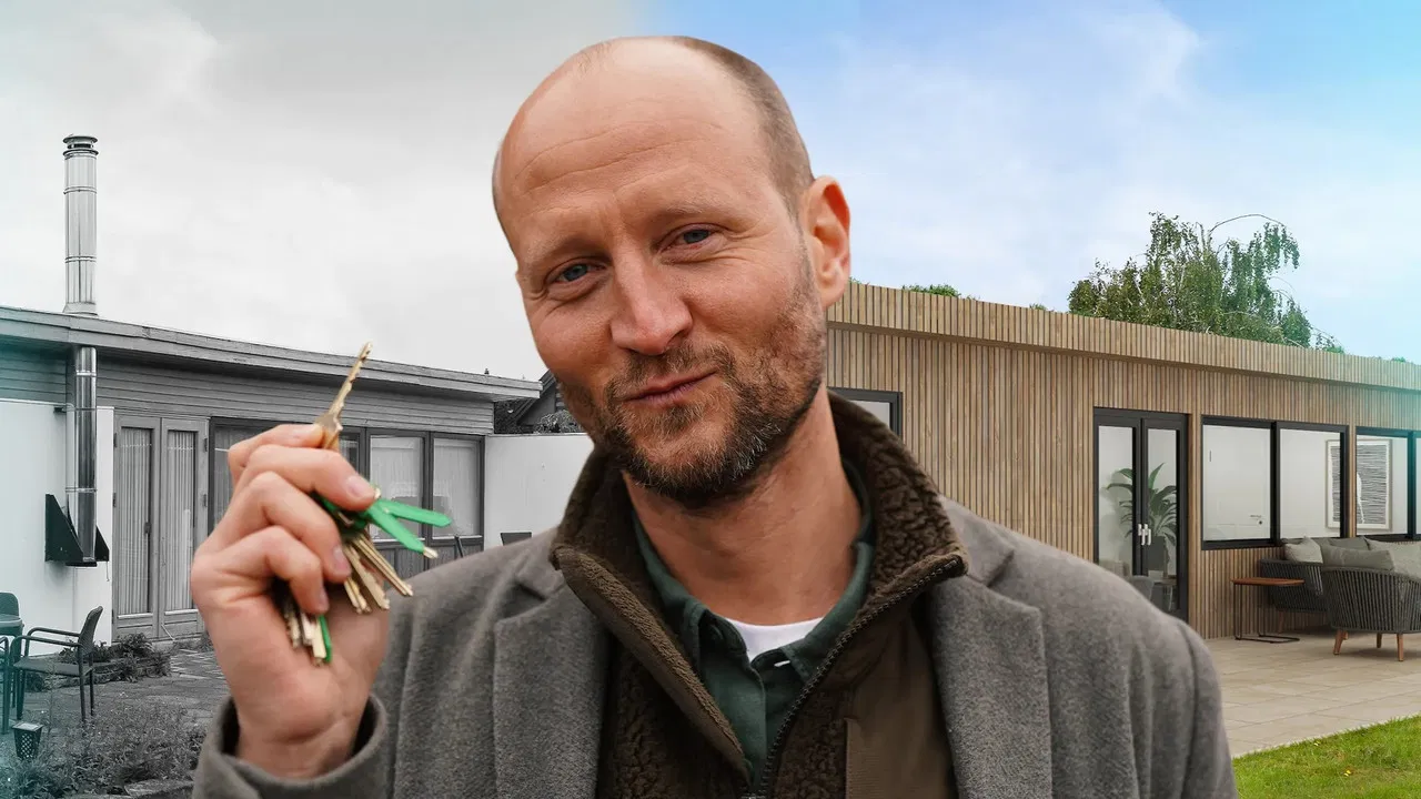 Bolighaj finder hjem backdrop