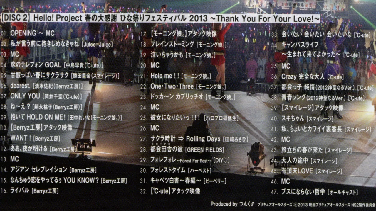 Hello! Project 2013 Spring Haru no Dai Kansha Hinamatsuri Festival 2013 ~Thank You For Your Love!~ backdrop