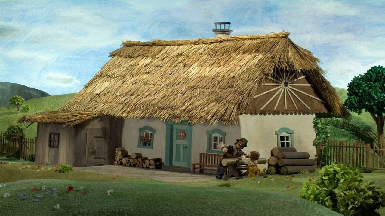 Chaloupka na vršku backdrop