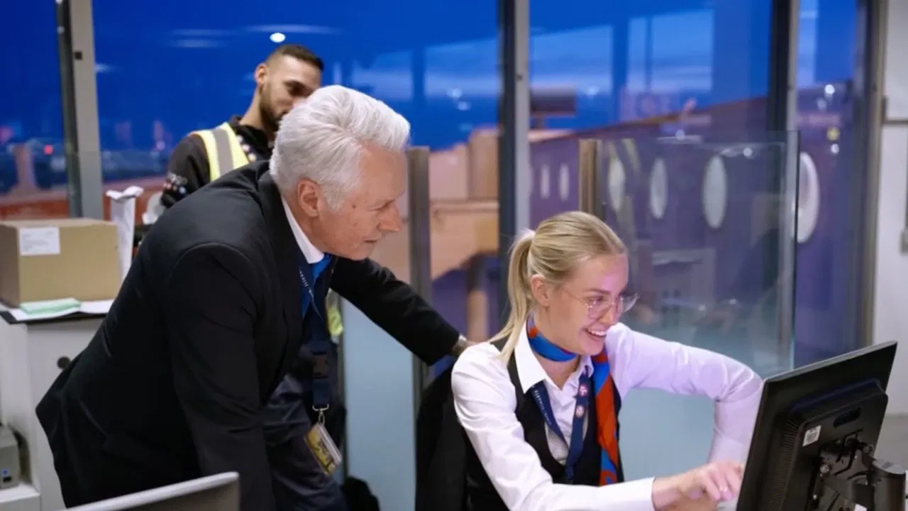 Schiphol Airport backdrop