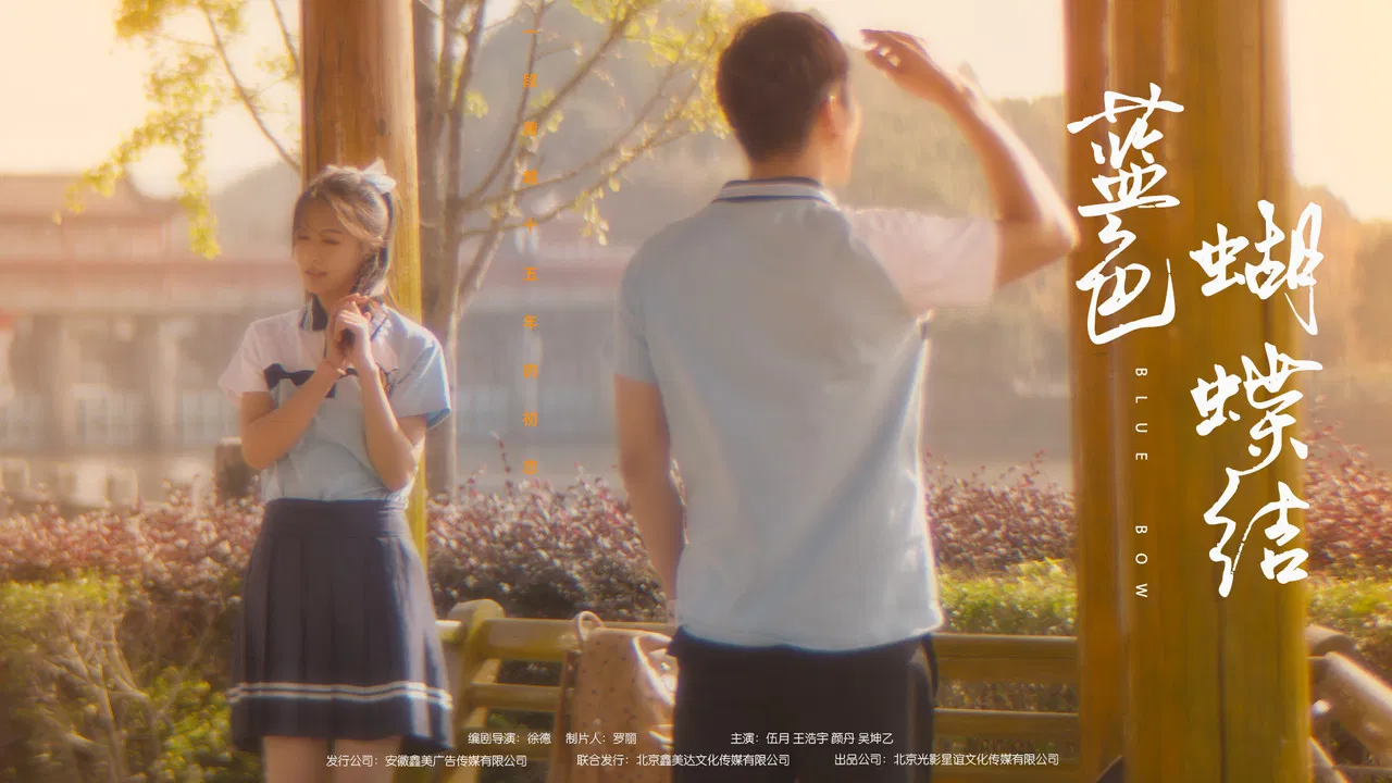 蓝色蝴蝶结 backdrop