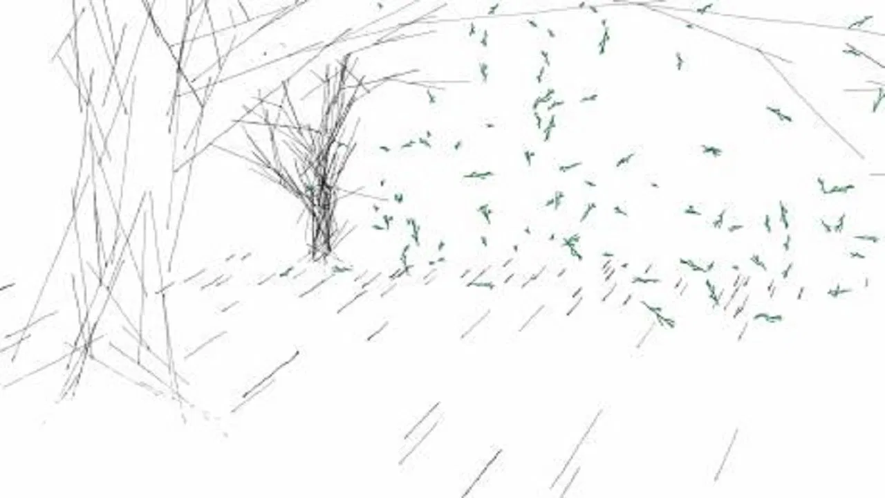 The Train, The Forest backdrop