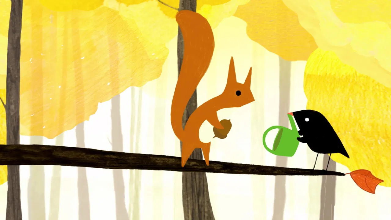 The Little Bird and the Squirrel backdrop