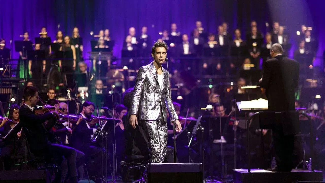 MIKA at the Philharmonie de Paris backdrop
