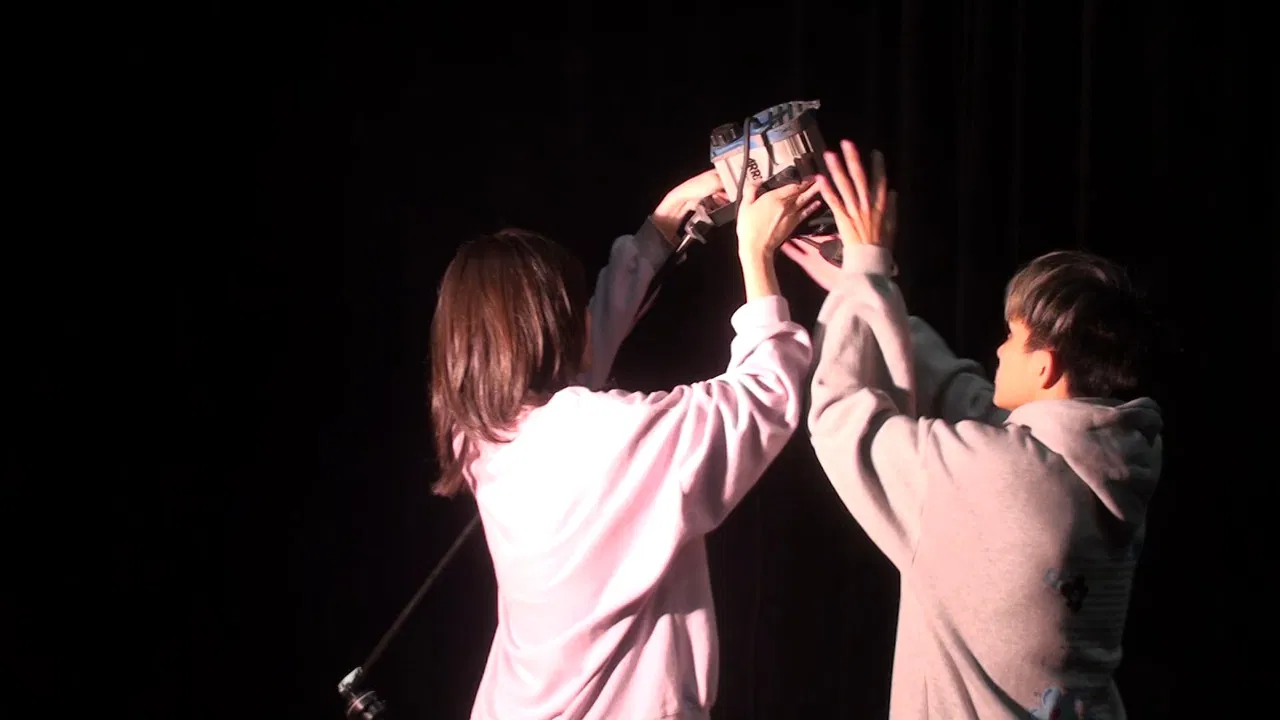 Recording of Imitative Shooting. backdrop