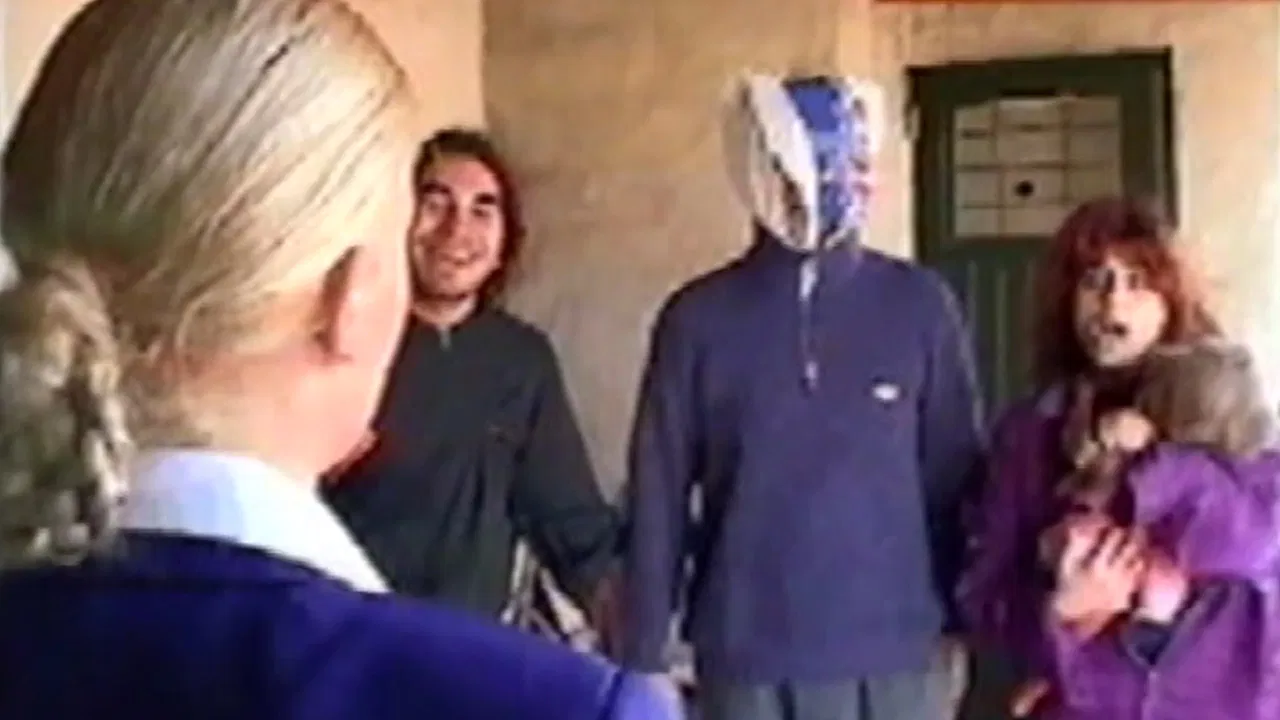 Evita against the oligarch vampires backdrop