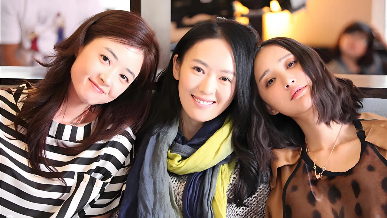 Three Bosom Girls backdrop