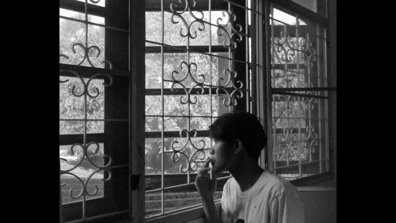 A short film about one man on new year eve backdrop