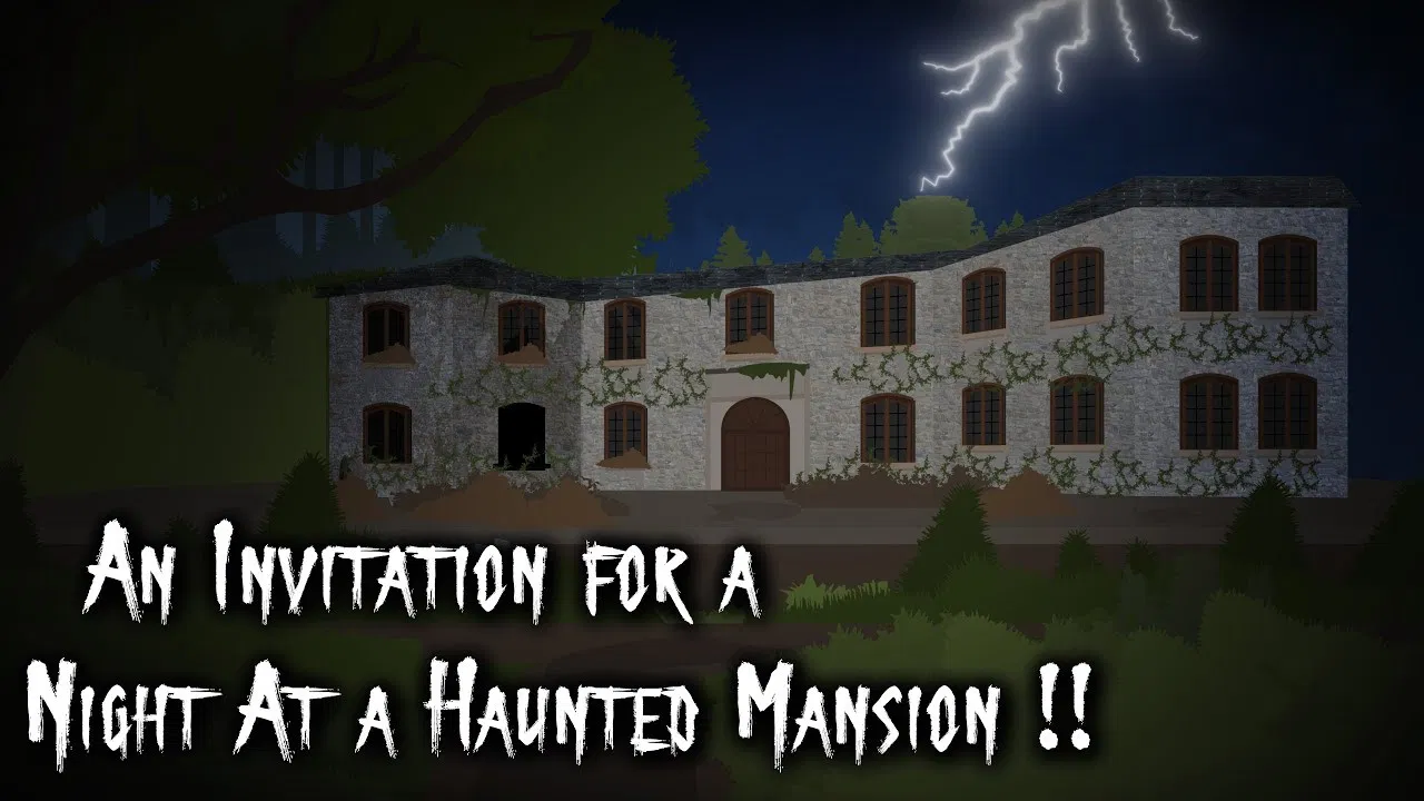 An Invitation for a Night at a Haunted Mansion !! backdrop