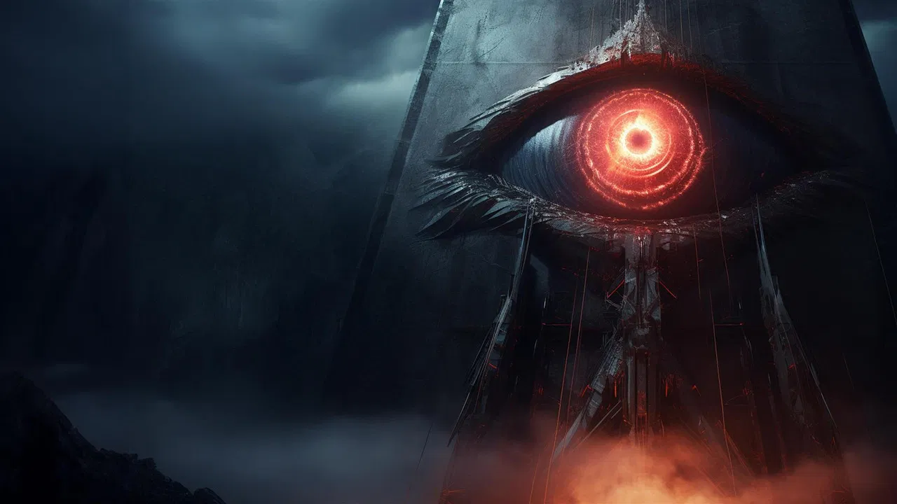 The Eye and the Wall backdrop