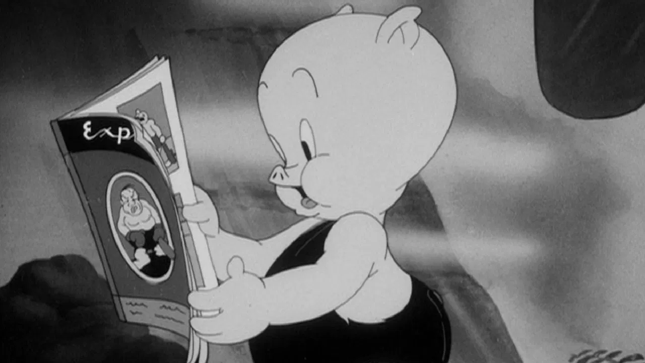 Prehistoric Porky backdrop