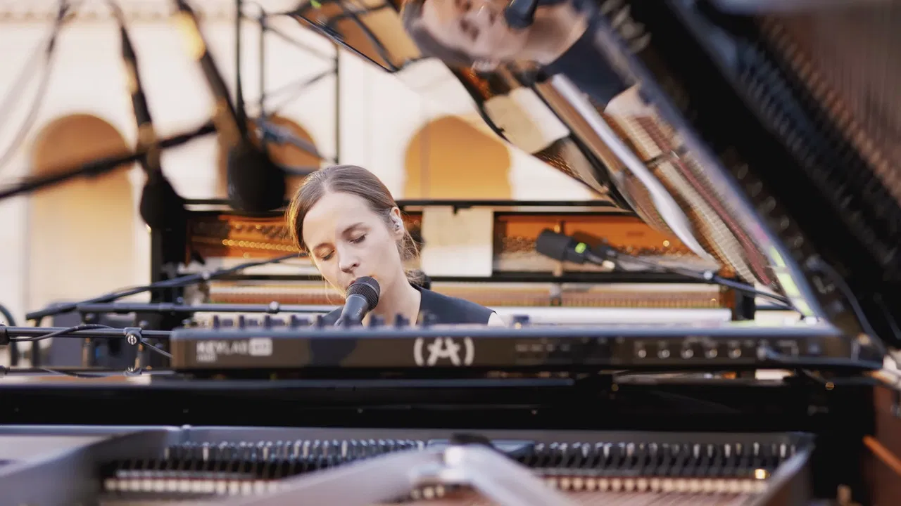 Hania Rani Live at Invalides in Paris, France for Cercle backdrop