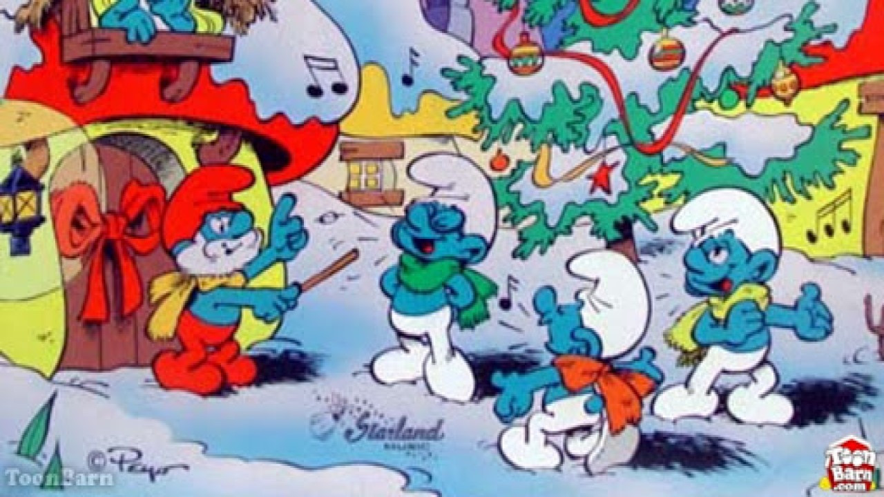 The Smurfs Holiday Celebration backdrop
