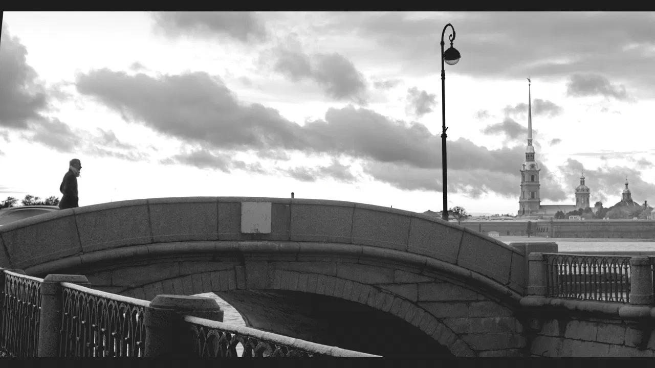 Petersburg. Noir backdrop