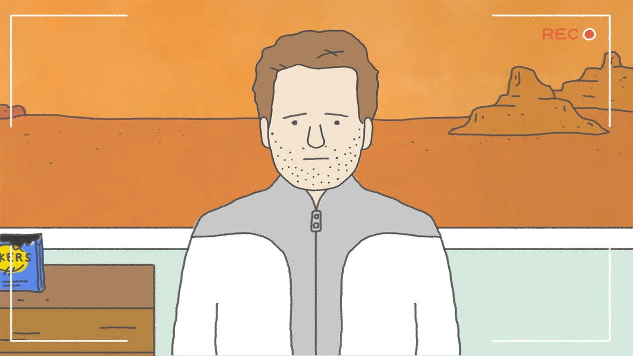 Fired on Mars backdrop