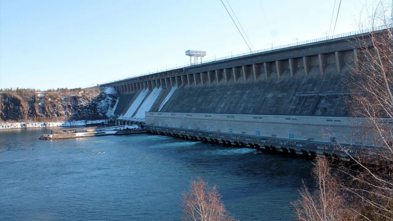 Советская Империя - Братская ГЭС backdrop